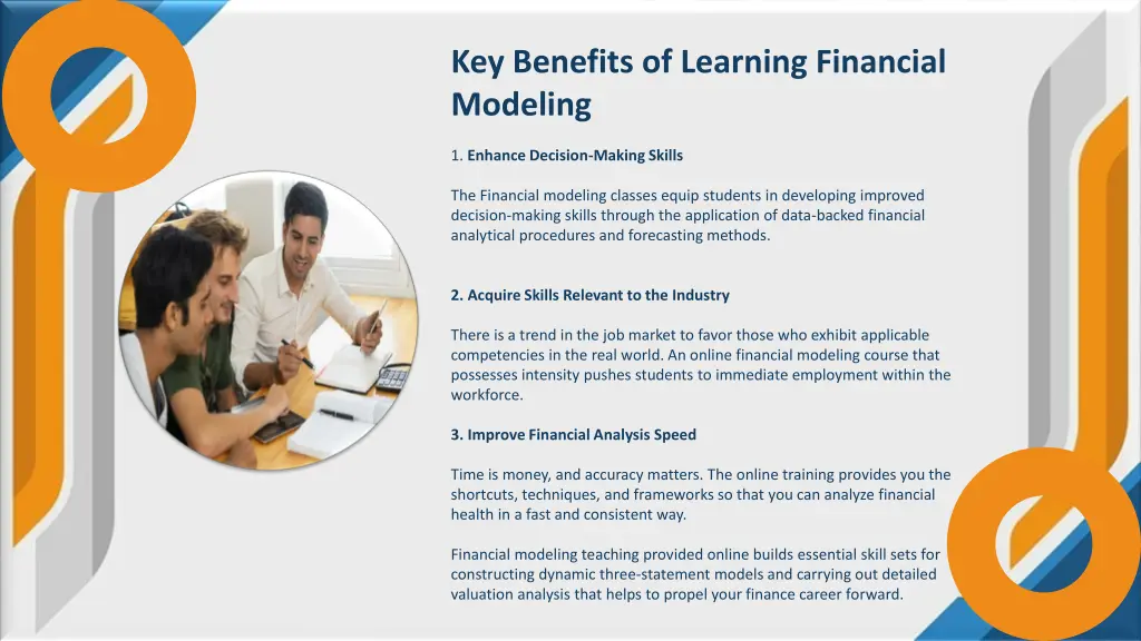 key benefits of learning financial modeling
