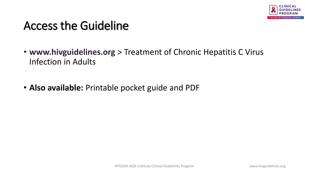 access the guideline access the guideline