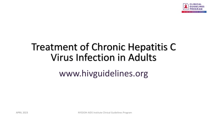 treatment of chronic hepatitis c virus infection