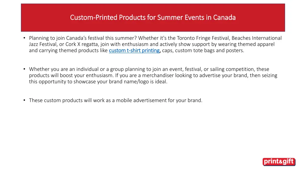 custom custom printed products for summer events 1
