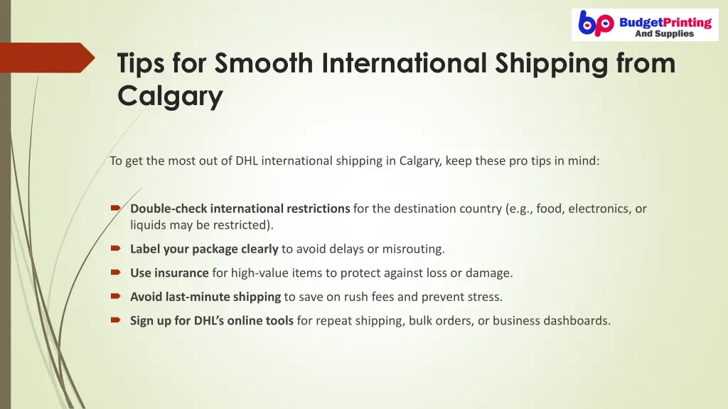 tips for smooth international shipping from