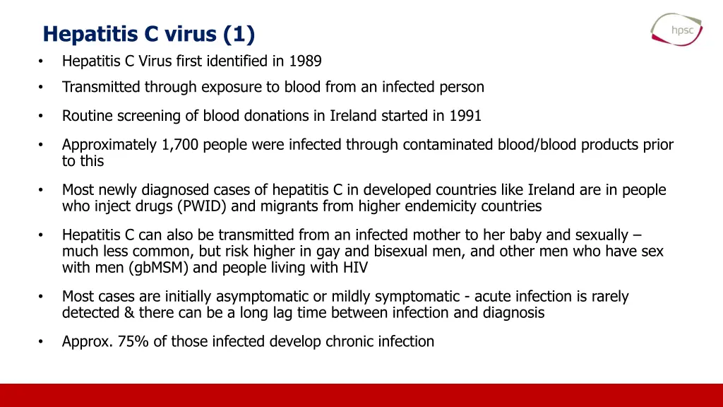 hepatitis c virus 1 hepatitis c virus first