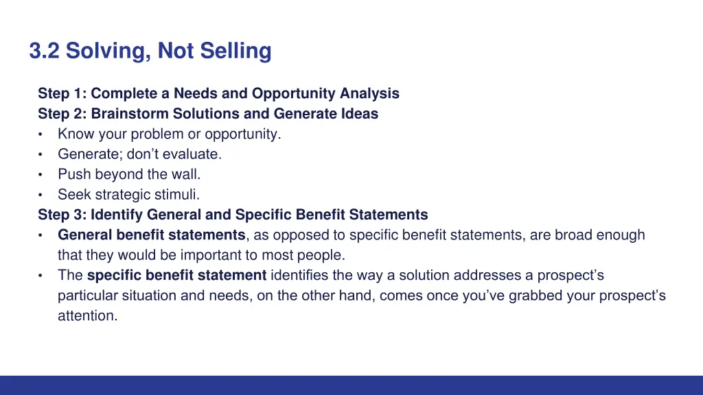 3 2 solving not selling