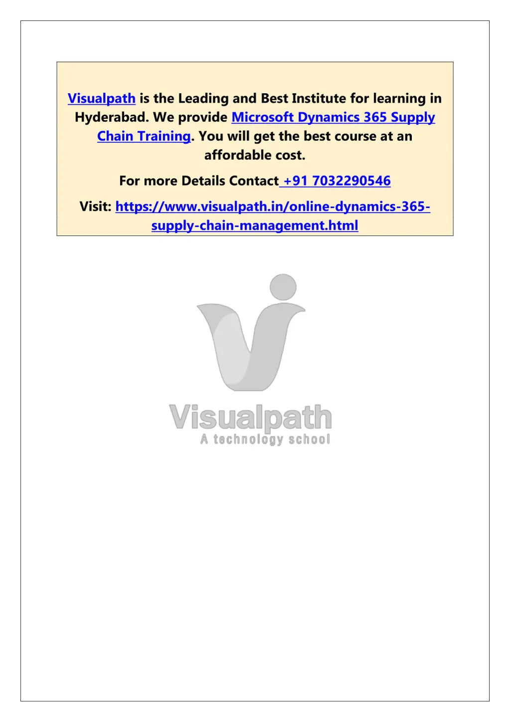 visualpath is the leading and best institute