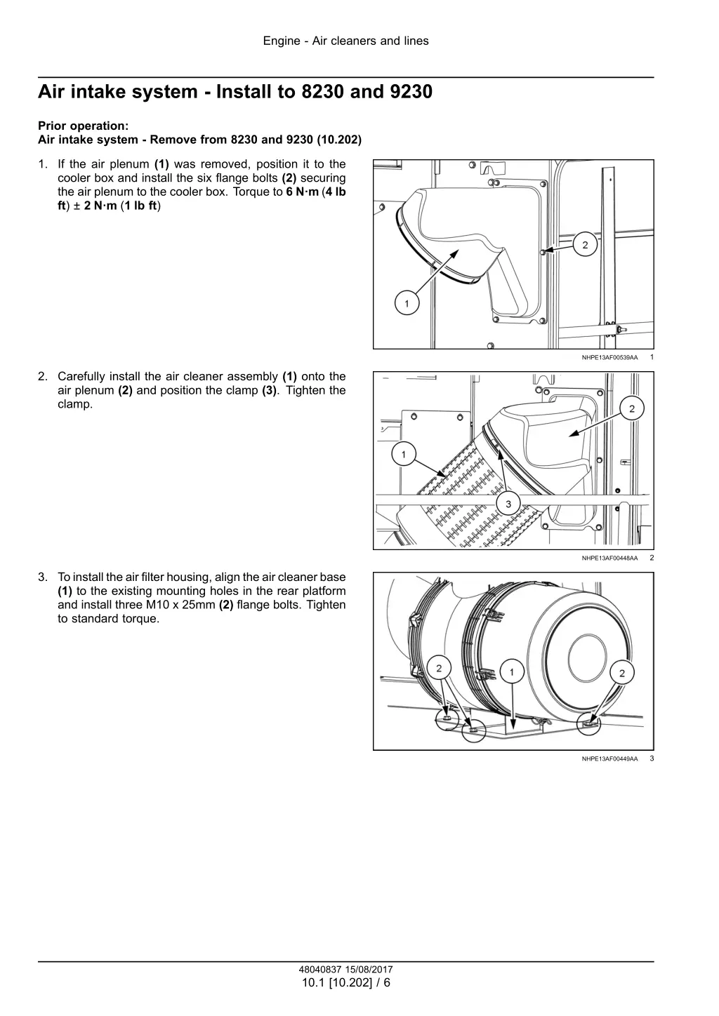 engine air cleaners and lines 3