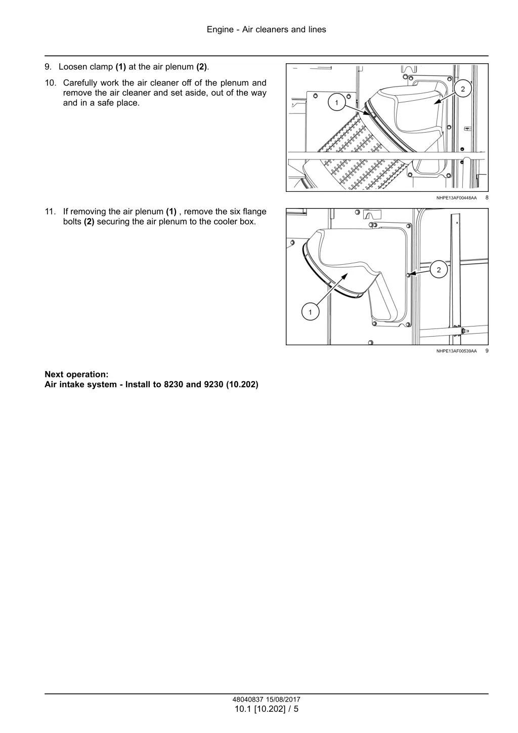 engine air cleaners and lines 2