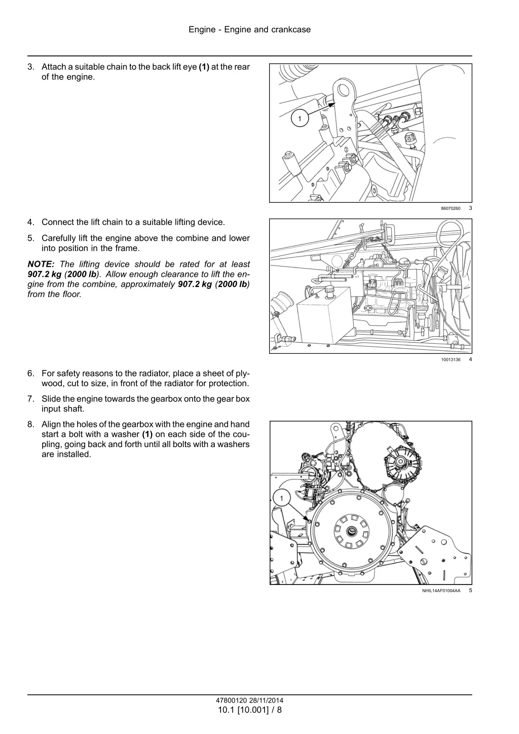 engine engine and crankcase 5