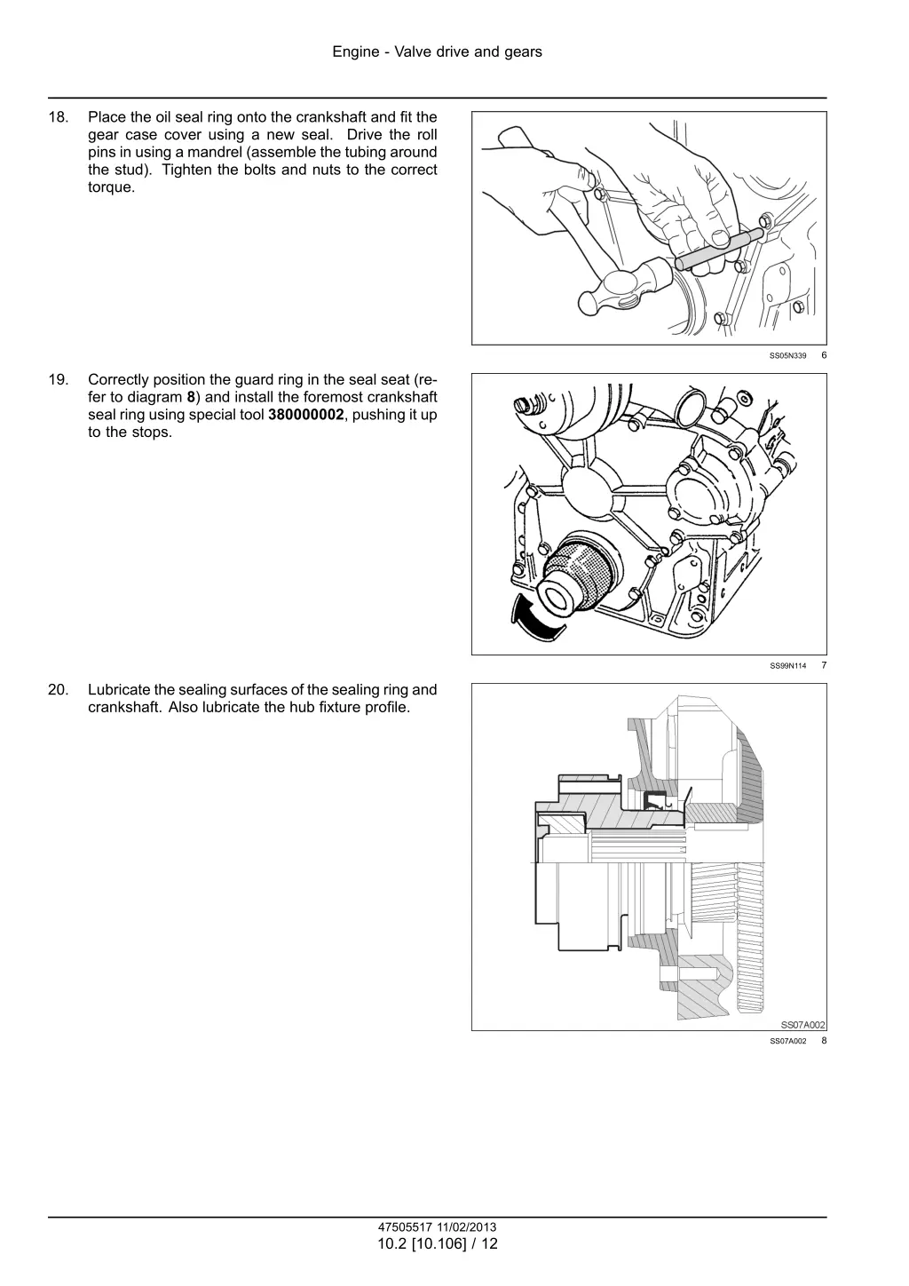engine valve drive and gears 6