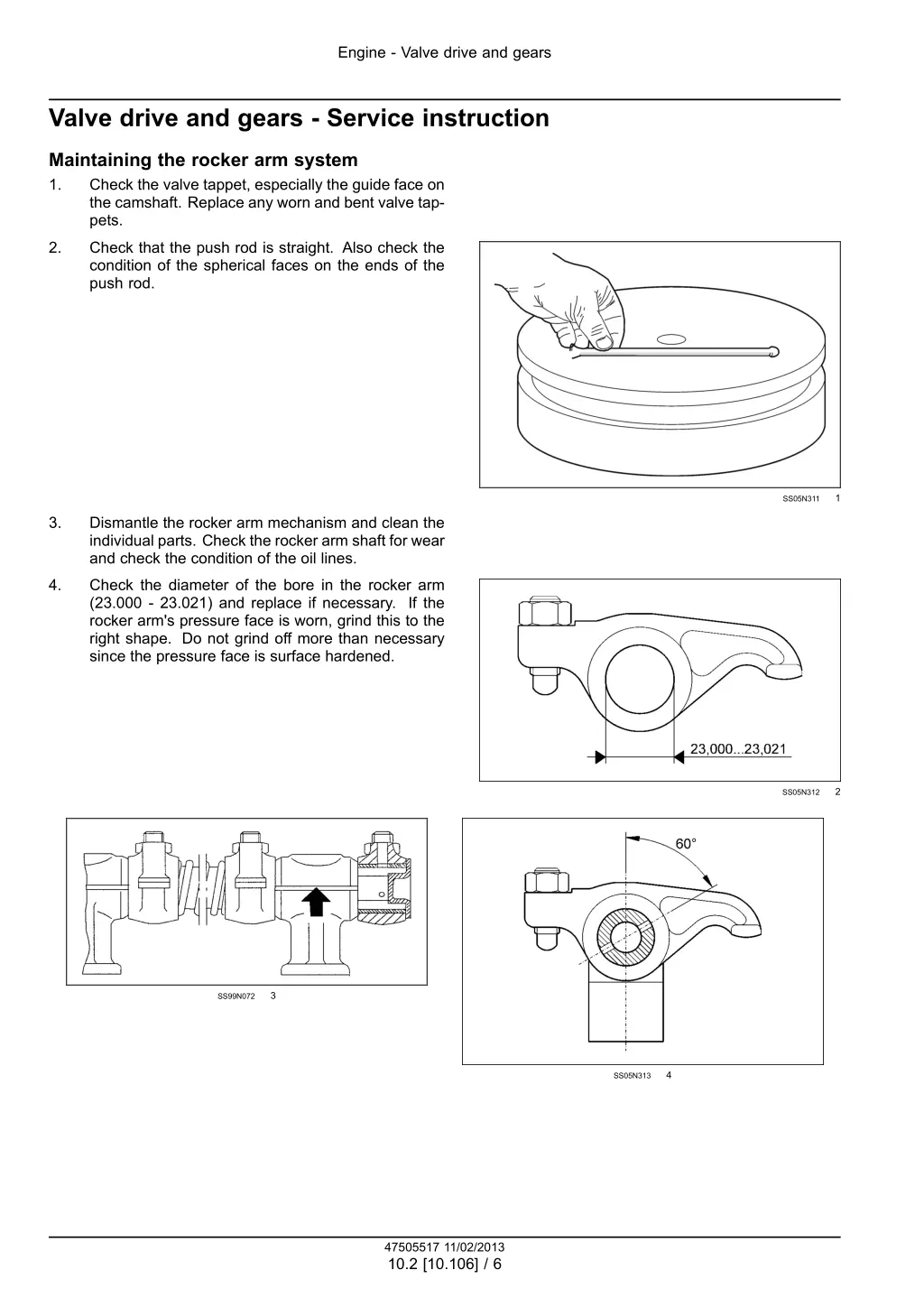 engine valve drive and gears