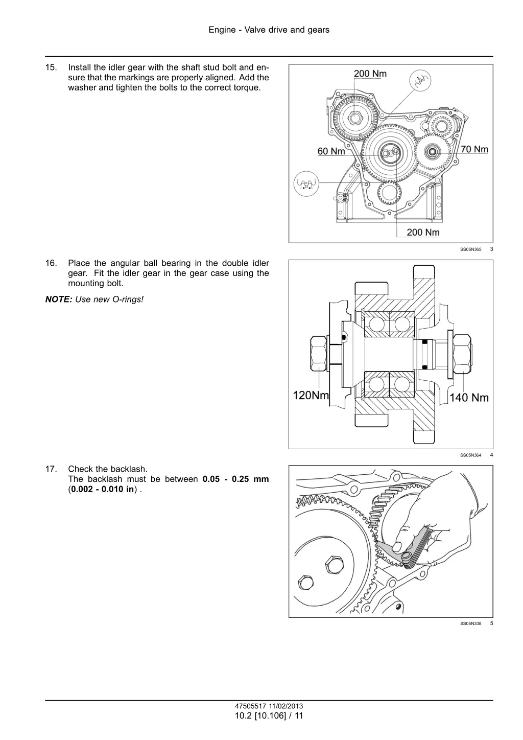 engine valve drive and gears 5