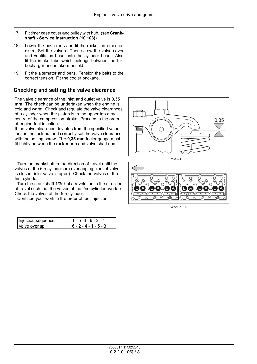 engine valve drive and gears 2
