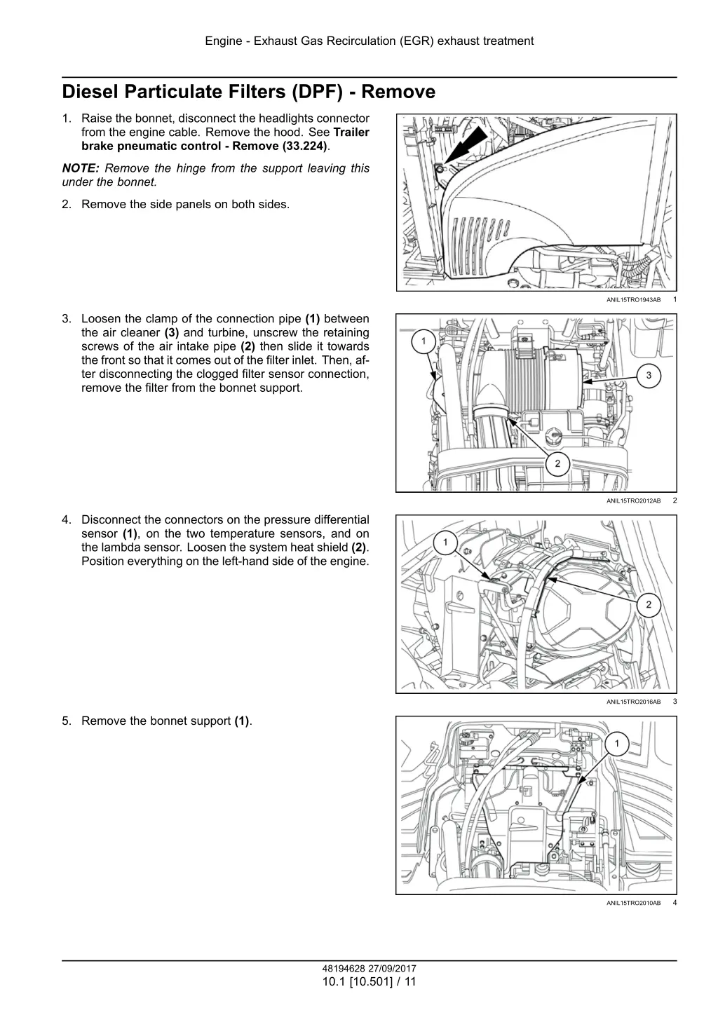 engine exhaust gas recirculation egr exhaust