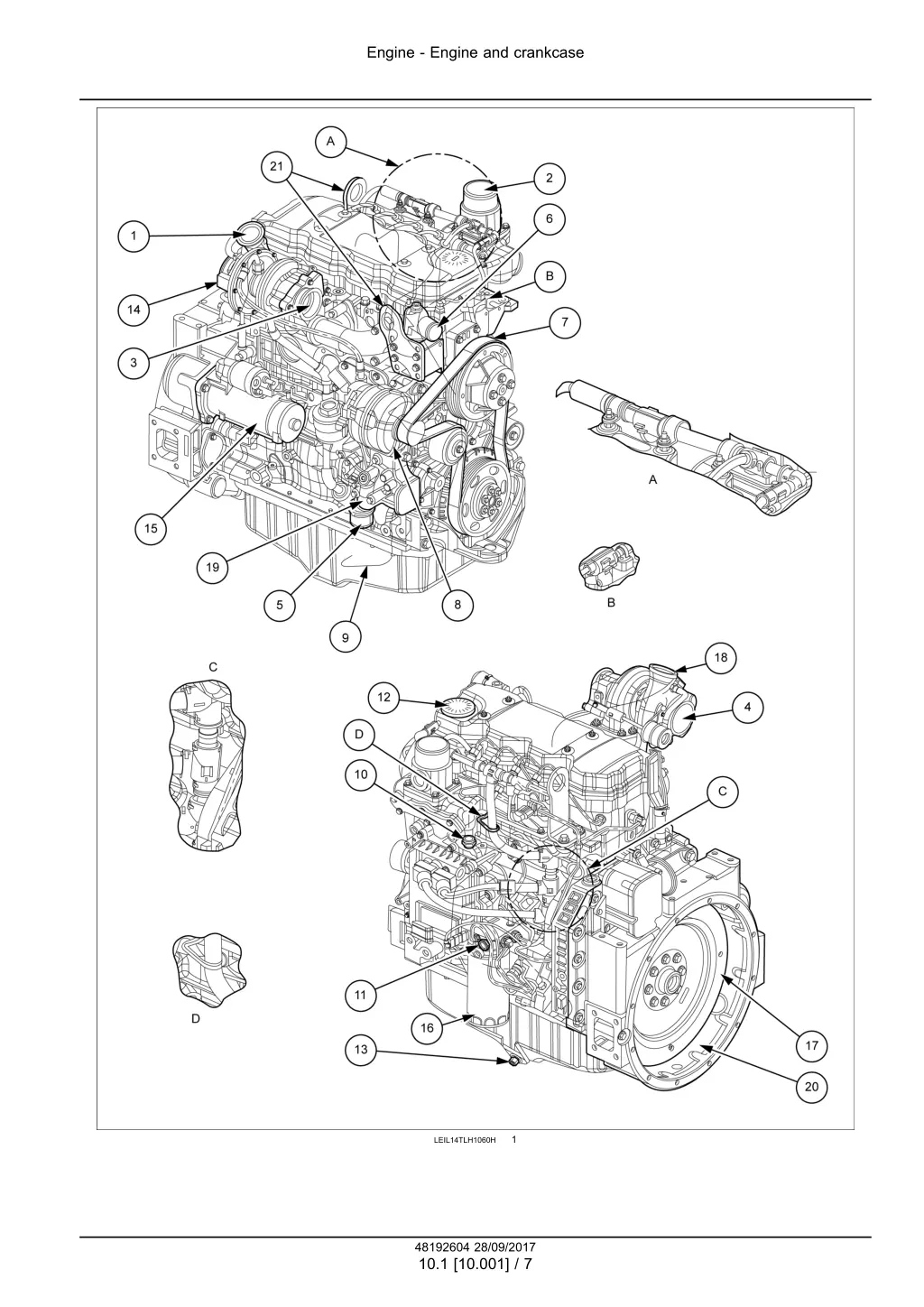 engine engine and crankcase 1