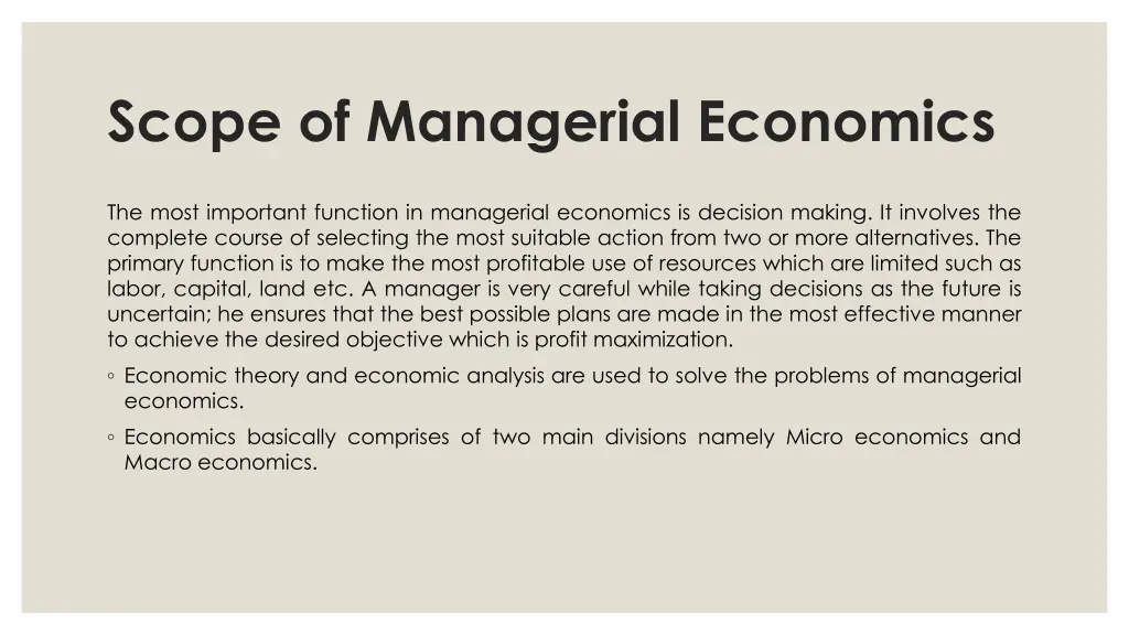 scope of managerial economics 1