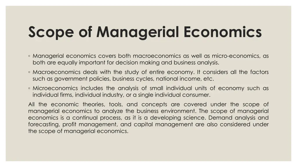 scope of managerial economics 2