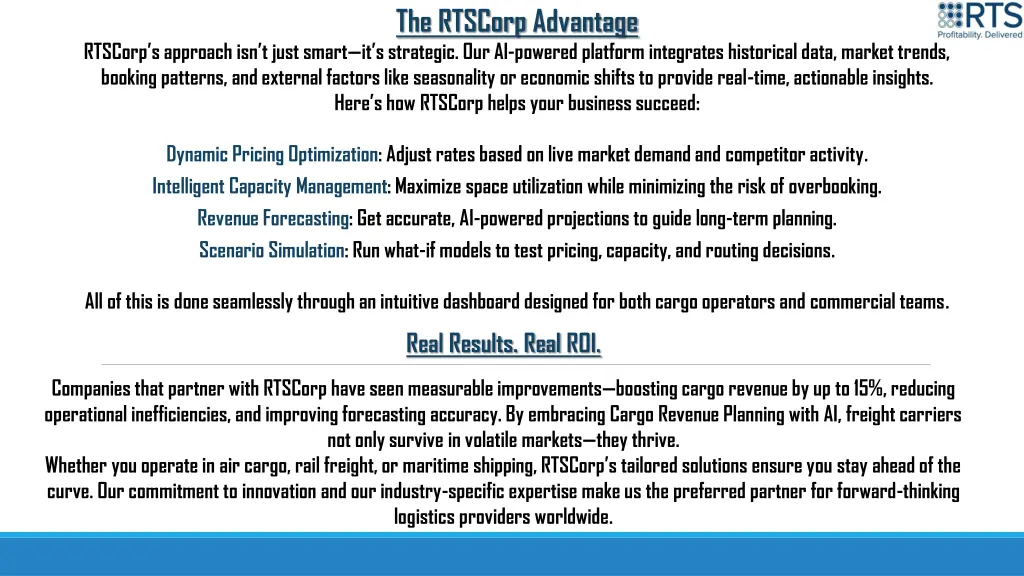 the rtscorp advantage