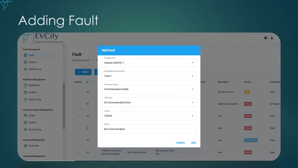 adding fault