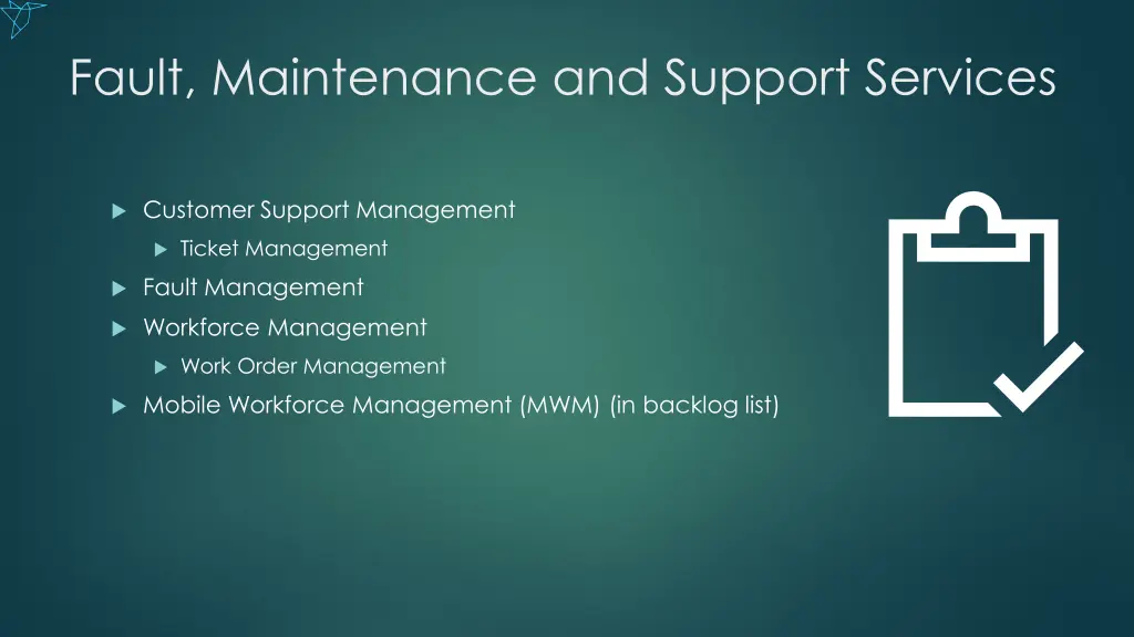 fault maintenance and support services