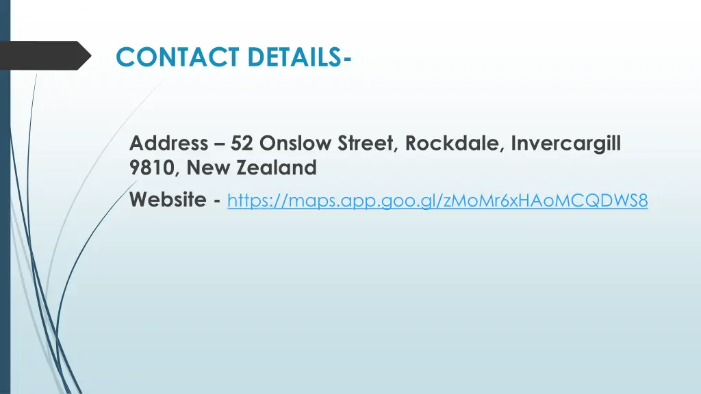 contact details