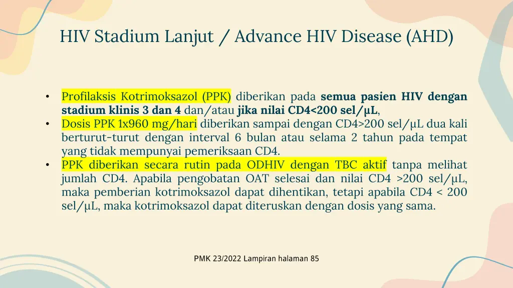 hiv stadium lanjut advance hiv disease ahd 1