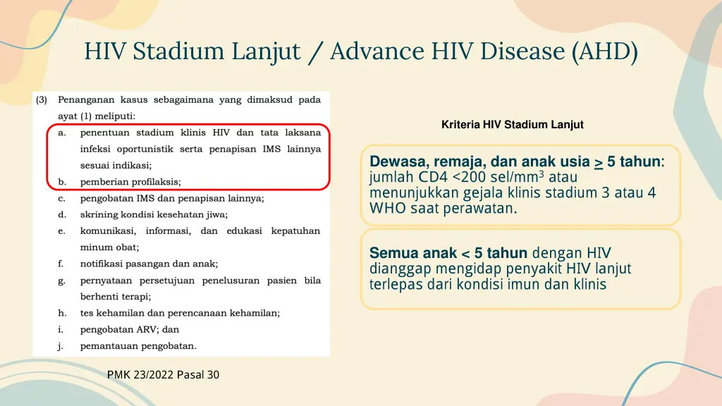 hiv stadium lanjut advance hiv disease ahd