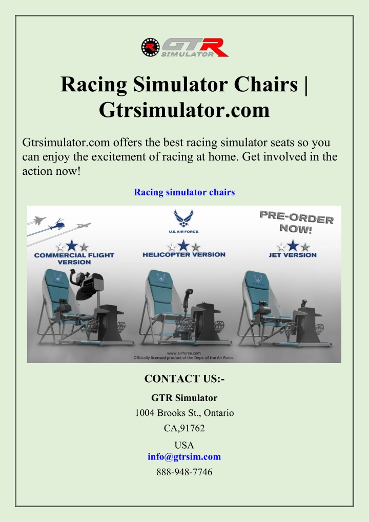 racing simulator chairs gtrsimulator com