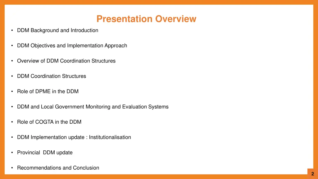 presentation overview