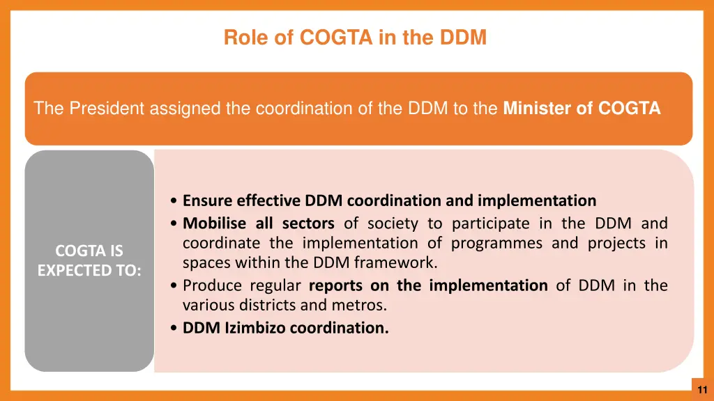 role of cogta in the ddm