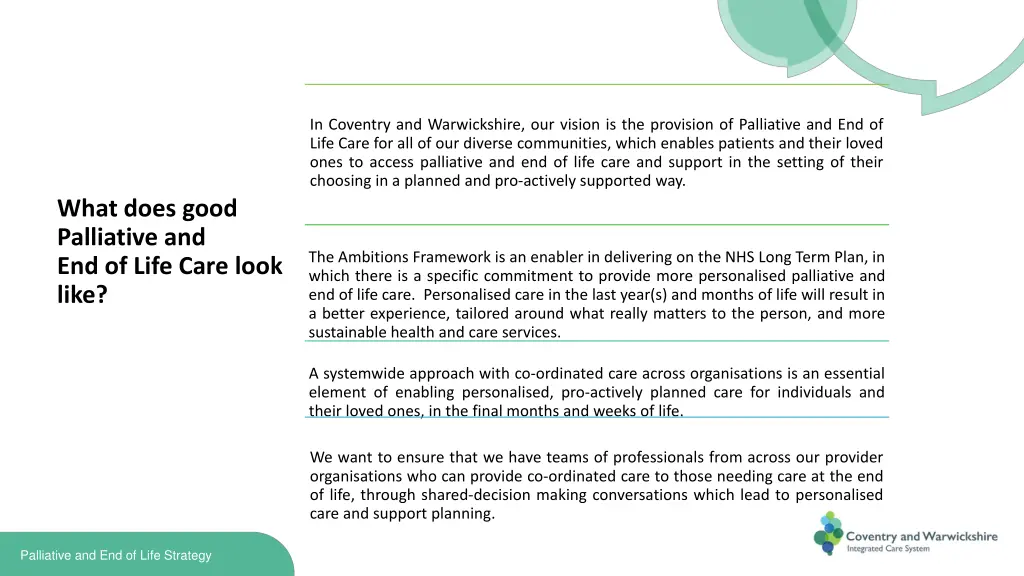 in coventry and warwickshire our vision