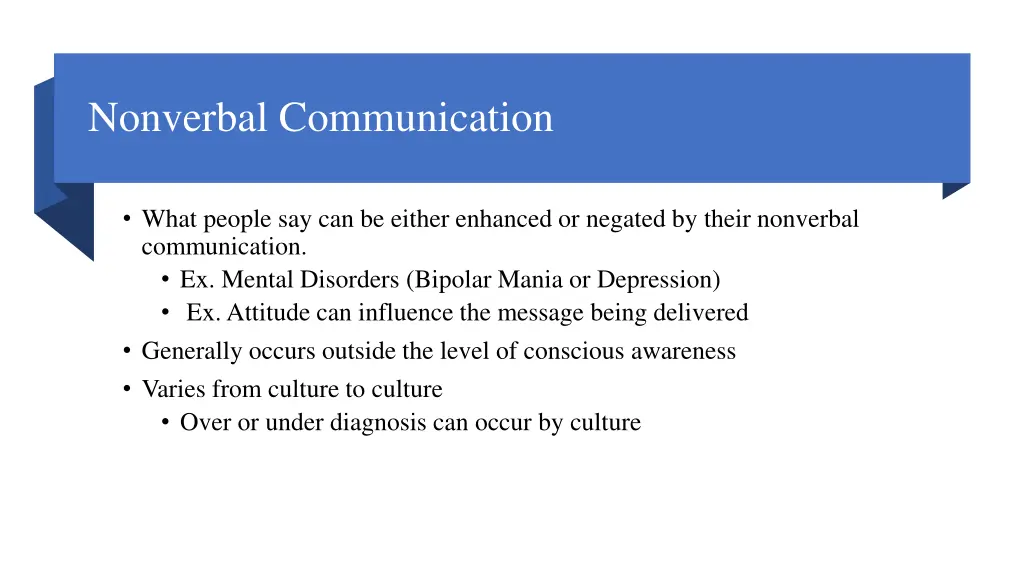 nonverbal communication