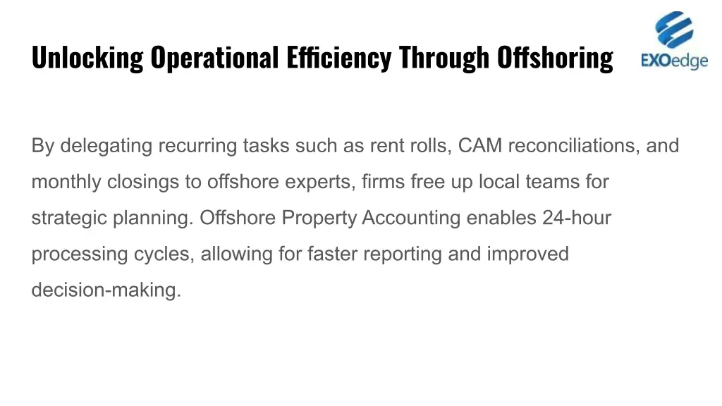 unlocking operational efficiency through