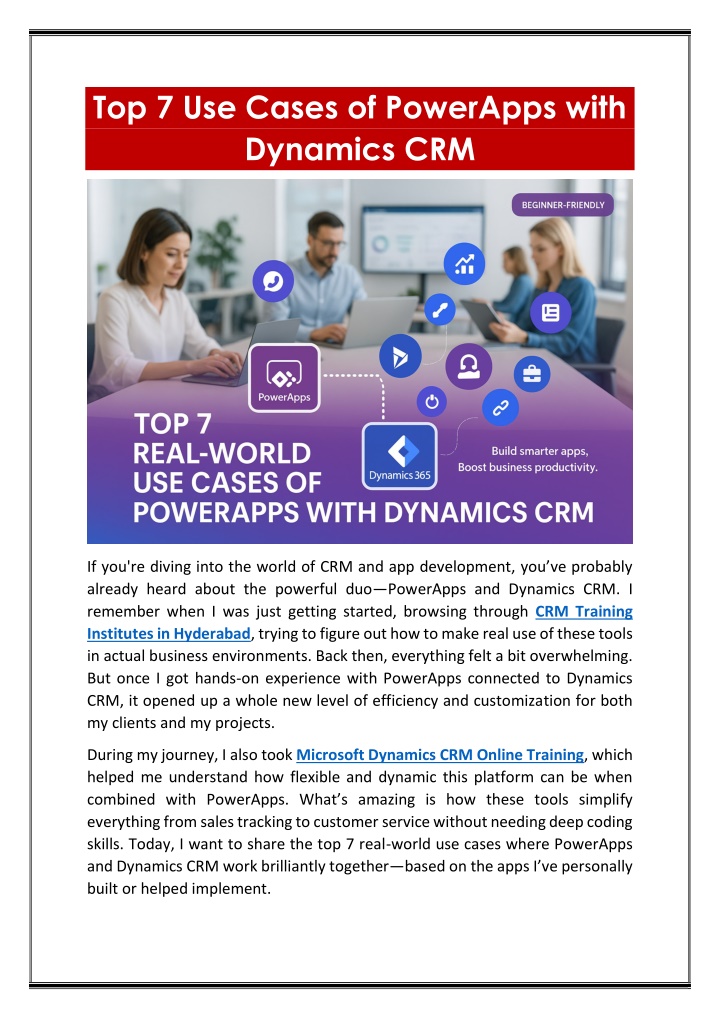 top 7 use cases of powerapps with dynamics crm