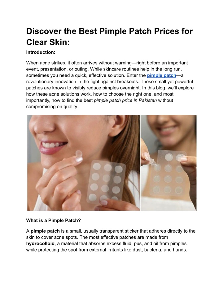 discover the best pimple patch prices for clear