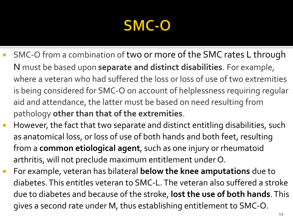 smc o from a combination of two or more