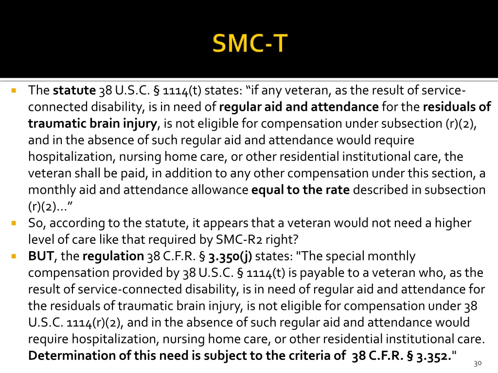 the statute 38 u s c 1114 t states