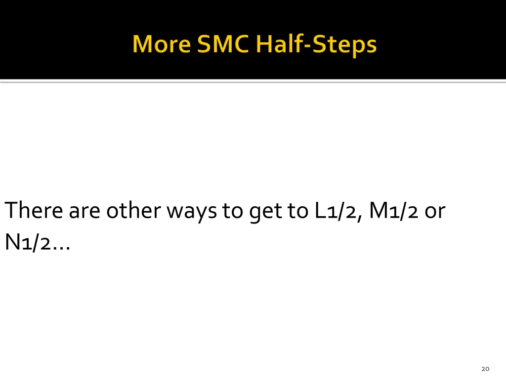 there are other ways to get to l1 2 m1 2 or n1 2