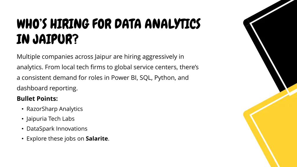 who s hiring for data analytics in jaipur