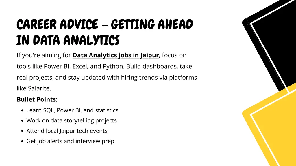career advice getting ahead in data analytics