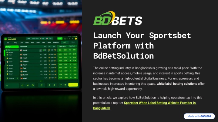 launch your sportsbet platform with bdbetsolution
