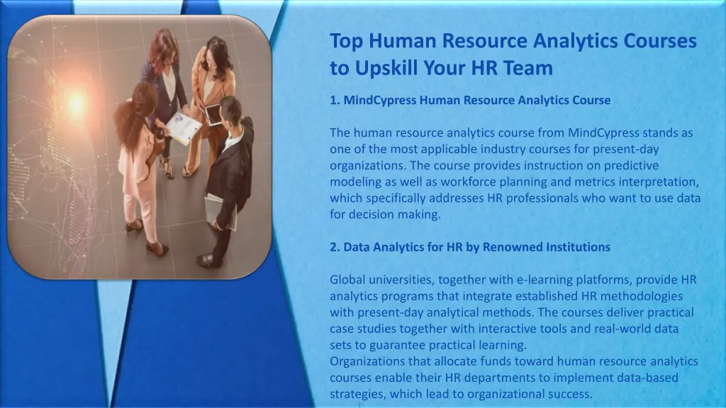 top human resource analytics courses to upskill