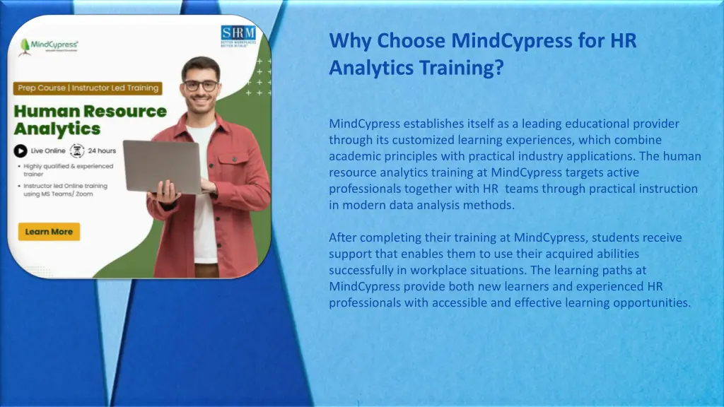 why choose mindcypress for hr analytics training
