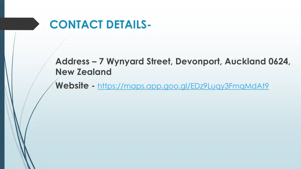 contact details