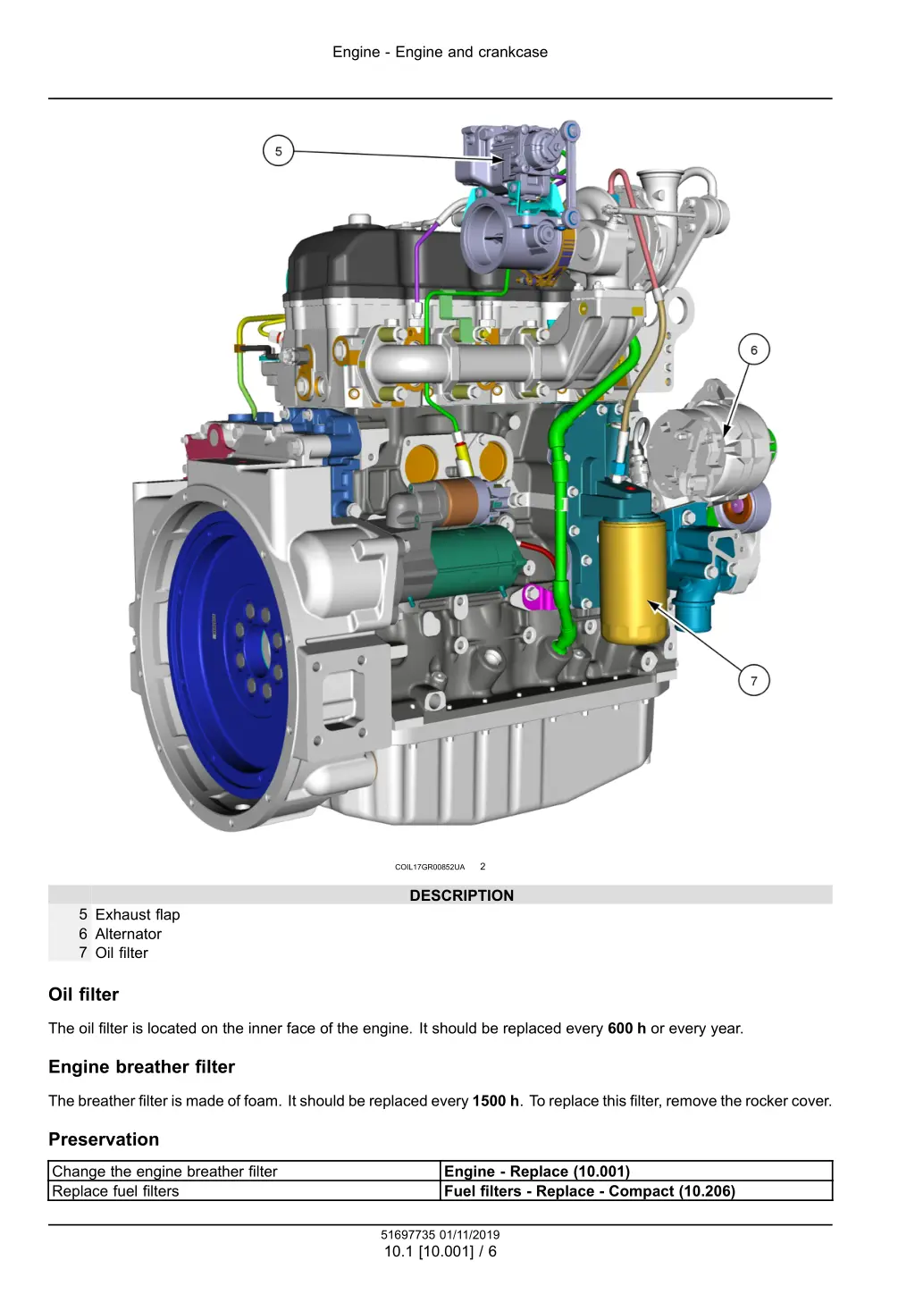 engine engine and crankcase 1
