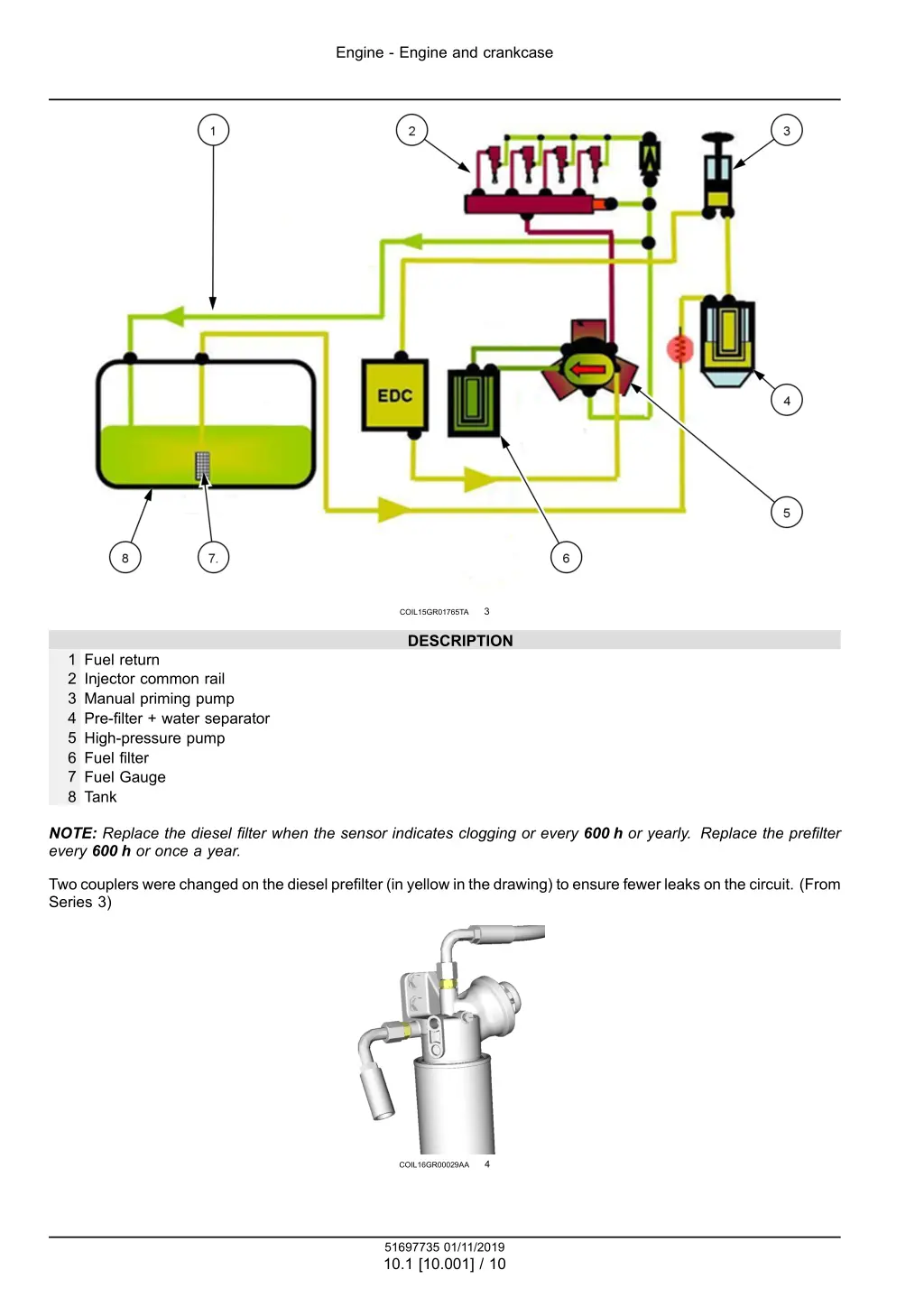 engine engine and crankcase 5
