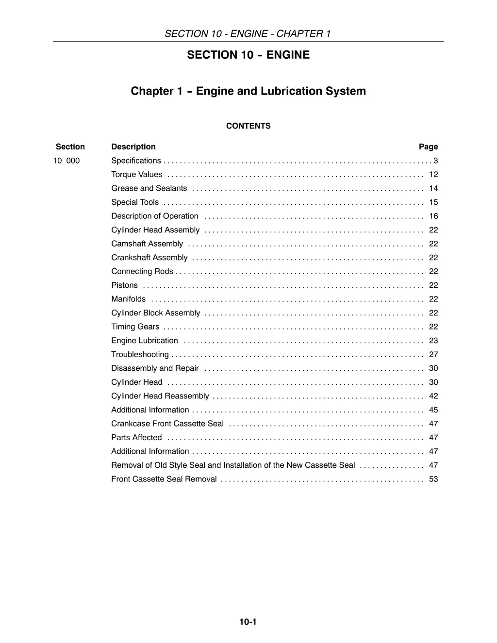 section 10 engine chapter 1