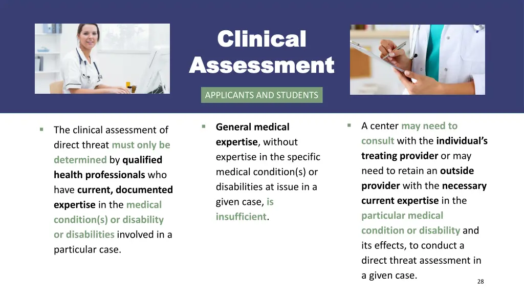 clinical clinical assessment assessment