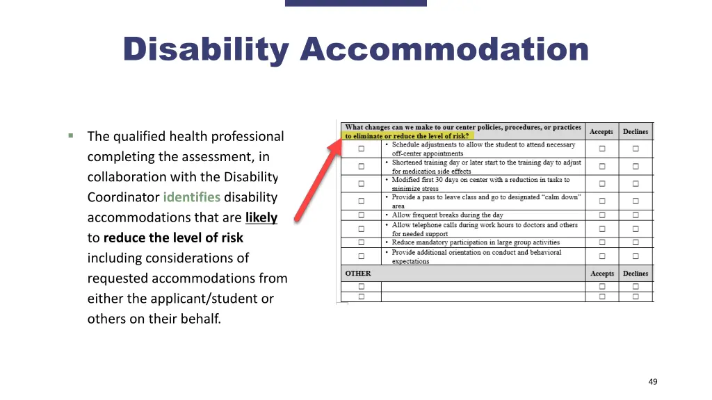 disability accommodation