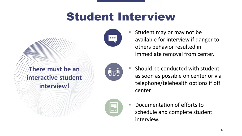 student interview