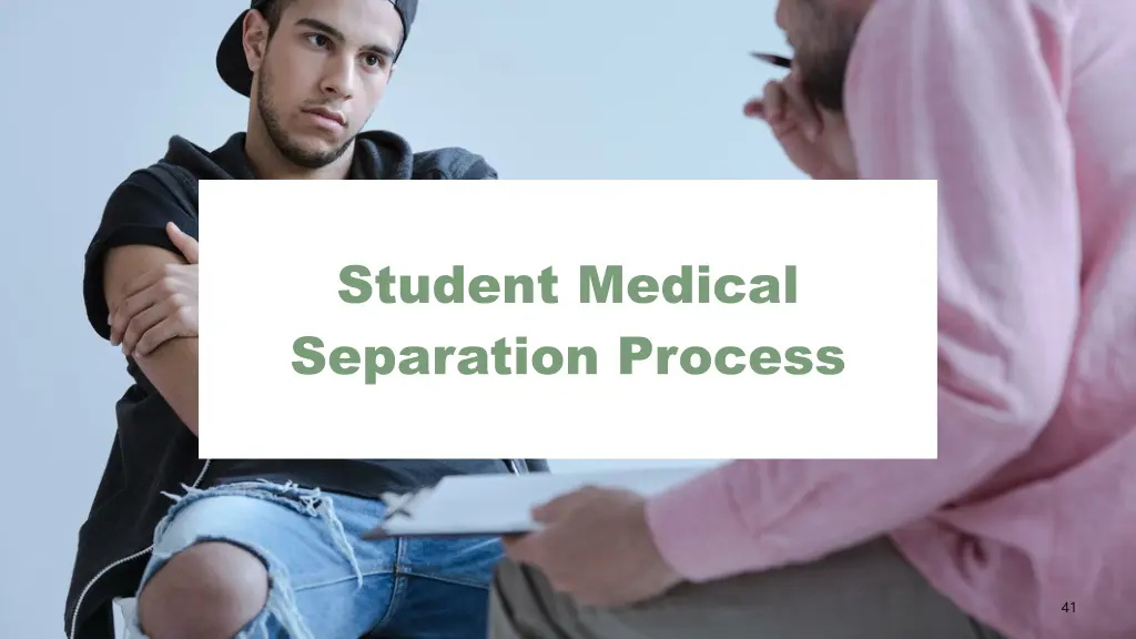 student medical separation process