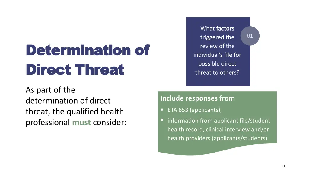 what factors triggered the review